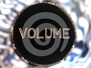 Volume Knob on an Electric Guitar in a Macro Closeup View