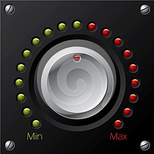 Volume knob with LED