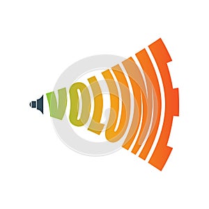 Volume music sign audio icon. Symbol for sound level