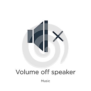 Volume off speaker icon vector. Trendy flat volume off speaker icon from music and multimedia collection isolated on white