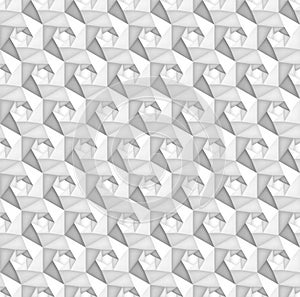 Volume realistic vector hexagon seamless pattern, light geometric tiles texture, design white background for you projects