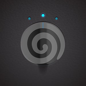 Volume settings, sound control knob