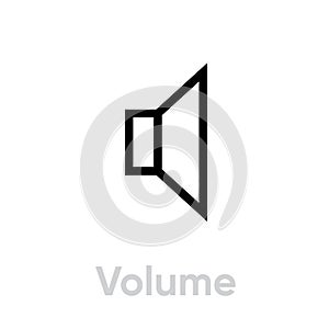 Volume sound music icon. Editable line vector.