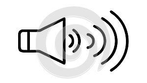 Volume Speaker Icon for Audio and Sound Control, vector design Generative AI