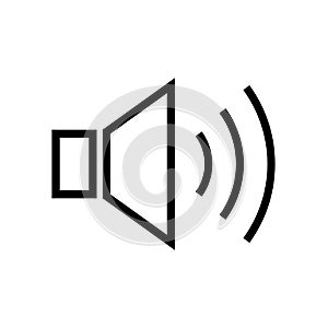 Volume speaker icon flat vector illustration design