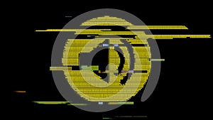 ASCII volume symbol glitch yellow photo