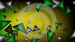 Triangles background. Abstract background from triangular pyramids. Geometric background. 3d vector illustration.