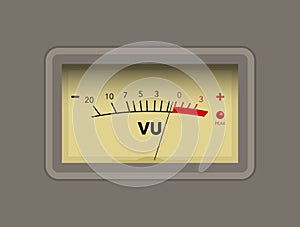 Volume unit (VU) meter