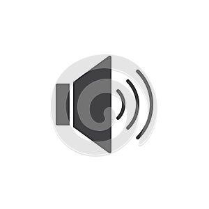 Volume up sound icon vector