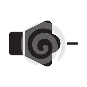 Volume glyph flat vector icon