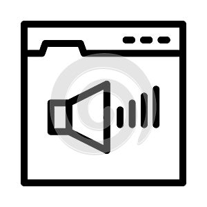 Volume web vector thin line icon