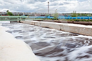 Volumes for oxygen aeration in wastewater treatment plant photo