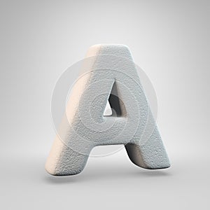 Volumetric construction foam uppercase letter A isolated on white background