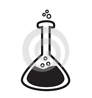 Volumetric flask icon vector