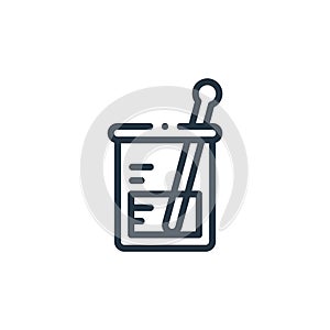 volumetric flask icon vector from laboratory concept. Thin line illustration of volumetric flask editable stroke. volumetric flask