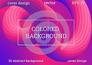 Volumetric relief striped waves wriggle against a gradient background. Looks like tube paste