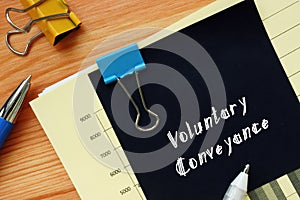 Voluntary Conveyance phrase on the sheet photo
