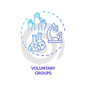 Voluntary groups concept icon