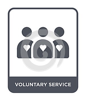voluntary service icon in trendy design style. voluntary service icon isolated on white background. voluntary service vector icon