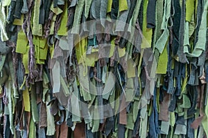 Volunteer camouflage nets made of scraps in Ukraine war