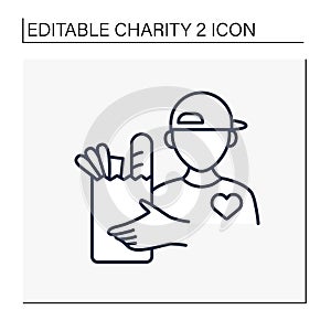 Volunteer line icon