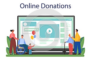 Volunteer online service or platform. Charity community support old