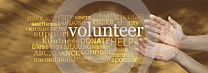 Volunteer Request Word Cloud Banner