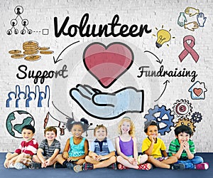 Volunteer Voluntary Volunteering Aid Assisstant Concept