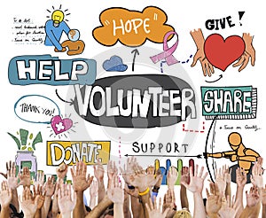 Volunteer Voluntary Volunteering Assist Charity Concept