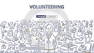 Volunteering Doodle Concept photo