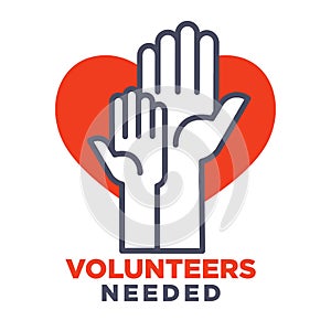 Volunteers needed agittive poster to join for charity