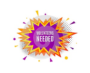 Volunteers needed symbol. Volunteering service sign. Vector photo