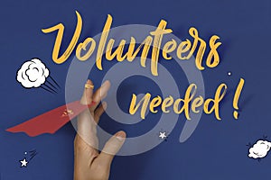 Volunteers needed poster advertisement mockup photo