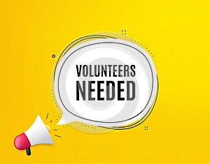 Volunteers needed symbol. Volunteering service sign. Vector