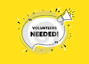 Volunteers needed symbol. Volunteering service sign. Vector