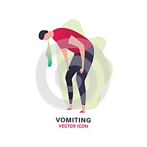 Vomiting vector icon