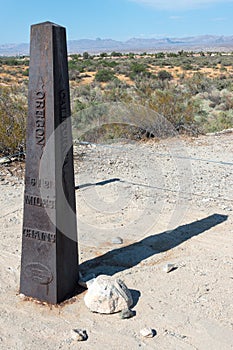 Von Schmidt survey marker, California Nevada border