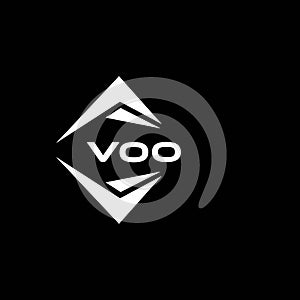 VOO abstract technology logo design on Black background. VOO creative initials letter logo concept