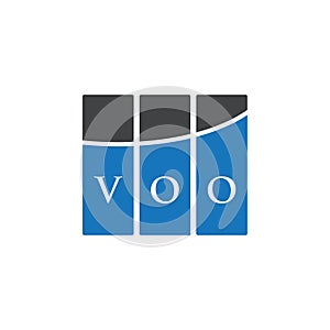 VOO letter logo design on WHITE background. VOO creative initials letter logo concept. VOO letter design photo