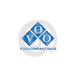 VOO letter logo design on WHITE background. VOO creative initials letter logo concept. photo