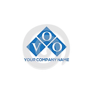 VOO letter logo design on WHITE background. VOO creative initials letter logo concept.