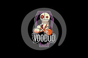 Voodoo doll cartoon character vector design