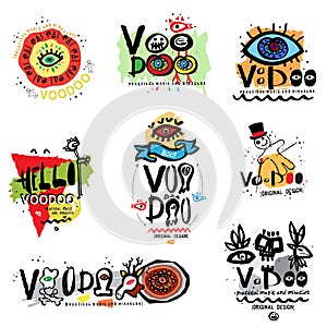 Voodoo illustration and logo.