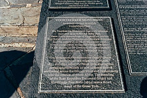 Voortrekker monument inscriptions