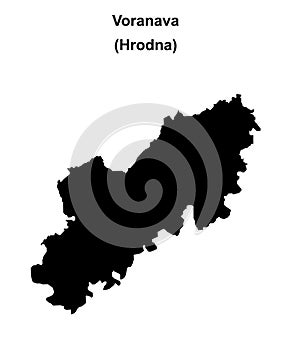 Voranava outline map