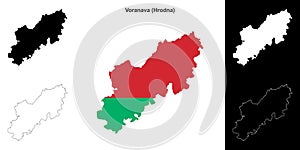 Voranava outline map