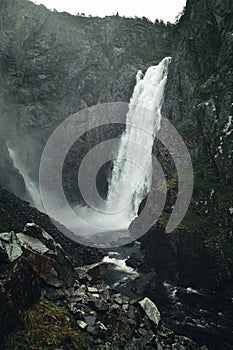 Voringsfossen - Vøringsfossen waterfall, Vering Falls, most famous waterfall in Norway