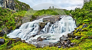 Voringsfossen waterfall on the Bjoreia river in Hordaland - Norway