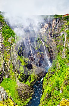 Voringsfossen waterfall on the Bjoreia river in Hordaland - Norway