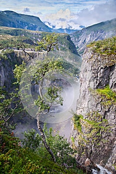 Voringsfossen waterfall canyon valley, Norway